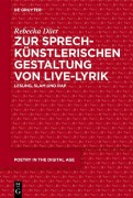 Cover-Bild zum Titel 'Zur sprechkünstlerischen Gestaltung von Live-Lyrik' von 'Rebecka Dürr'