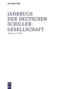 Cover-Bild zum Titel 'Jahrbuch der Deutschen Schillergesellschaft, Band 62, Jahrbuch der Deutschen Schillergesellschaft (2018)' von ''