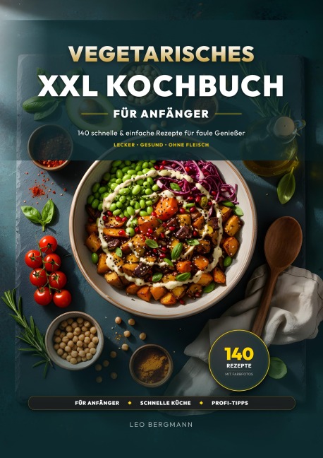 Vegetarisches XXL Kochbuch: 140 schnelle Rezepte - Leo Bergmann