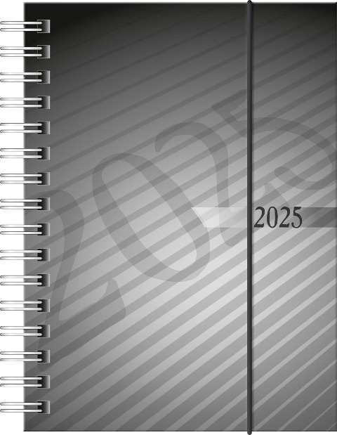 rido/idé 7013102905 Taschenkalender Modell perfect/Technik I (2025)| 2 Seiten = 1 Woche| A6| 160 Seiten| PP-Einband| anthrazit - 