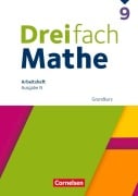 Cover-Bild zum Titel 'Dreifach Mathe 9. Schuljahr Grundkurs - Arbeitsheft mit Lösungen' von ''
