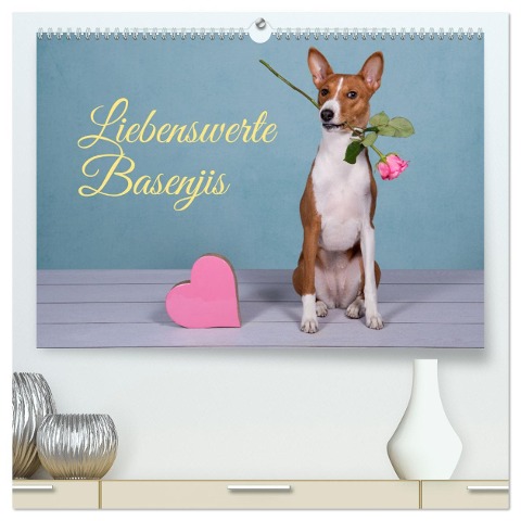 Liebenswerte Basenjis (hochwertiger Premium Wandkalender 2024 DIN A2 quer), Kunstdruck in Hochglanz - Angelika Joswig