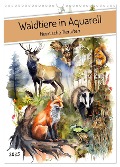 Waldtiere in Aquarell - Heimische Tierarten (Wandkalender 2025 DIN A3 hoch), CALVENDO Monatskalender - Anja Frost