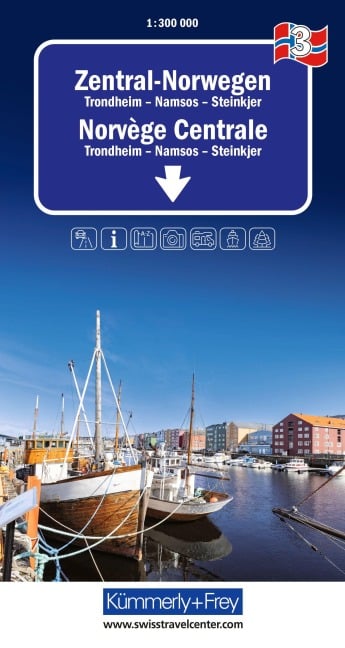 Kümmerly+Frey Regional-Strassenkarte 3 Zentral Norwegen 1:300.000 - 