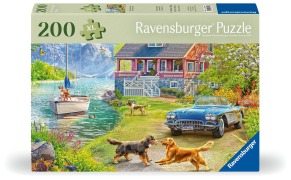 Cover-Bild zum Titel 'Feel Well & Puzzle - Sommerhaus am See - Erwachsenenpuzzle mit 200 XL-Teilen und extra Bildvorlage' von ''