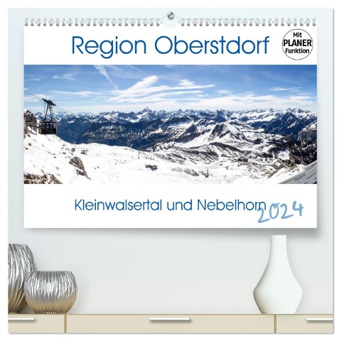 Region Oberstdorf - Kleinwalsertal und Nebelhorn (hochwertiger Premium Wandkalender 2024 DIN A2 quer), Kunstdruck in Hochglanz - Horst Eisele