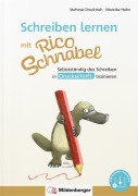 Cover-Bild zum Titel 'Schreiben lernen mit Rico Schnabel, Druckschrift' von 'Stefanie Drecktrah, Mareike Hahn'