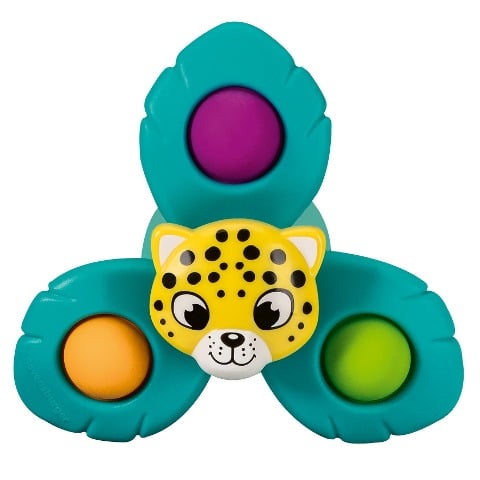 Ravensburger 4868 Play+ Pop-it Spinner: Leopard, Saugnapf-Spielzeug, Silikon-Spielzeug, Baby-Spielzeug ab 6 Monate - 