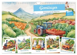 Cover-Bild zum Titel 'Gemüsiges - Reise ins Land des Gemüses (Wandkalender 2026 DIN A4 quer), CALVENDO Monatskalender' von 'Stanley Hinz'