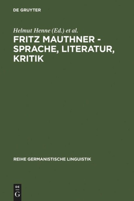 Fritz Mauthner - Sprache, Literatur, Kritik - 