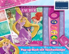 Cover-Bild zum Titel 'Disney Prinzessinnen, Funkelzauber - Pappbilderbuch mit Taschenlampe und Pop-ups - Bilderbuch mit 5 tollen Geräuschen' von ''