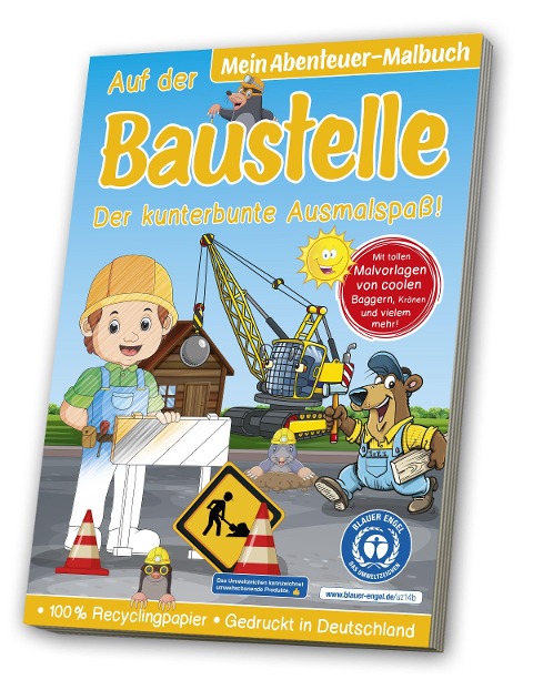Malbuch Blauer Engel: Baustelle - 