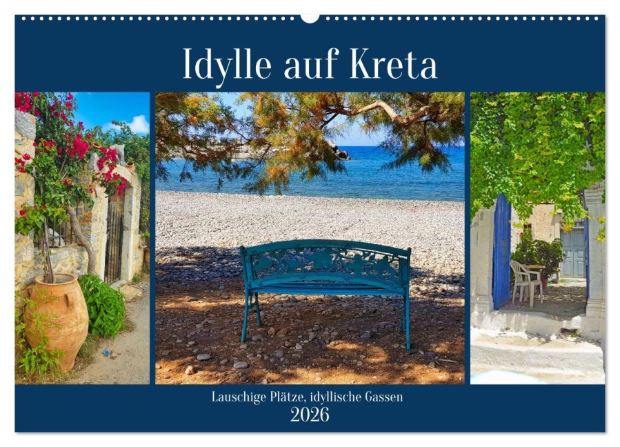 Idylle auf Kreta (Wandkalender 2026 DIN A2 quer), CALVENDO Monatskalender - Claudia Kleemann