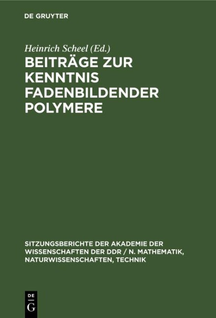 Beiträge zur Kenntnis fadenbildender Polymere - 