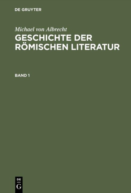 Geschichte der römischen Literatur - Michael Von Albrecht