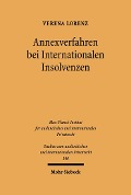 Cover-Bild zum Titel 'Annexverfahren bei Internationalen Insolvenzen' von 'Verena Lorenz'
