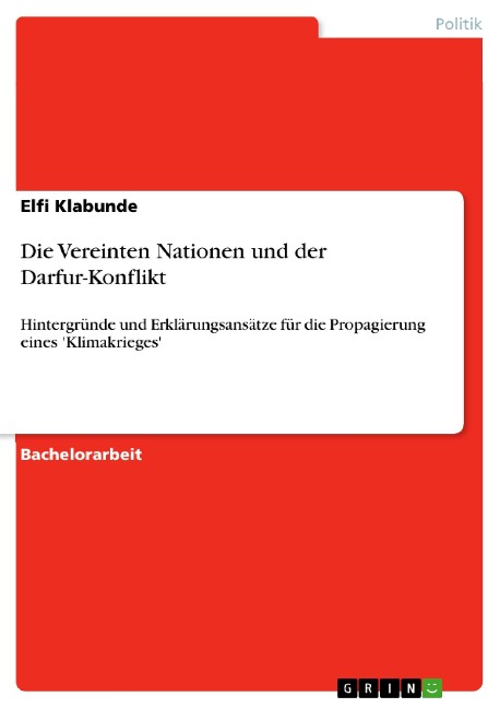 Die Vereinten Nationen und der Darfur-Konflikt - Elfi Klabunde