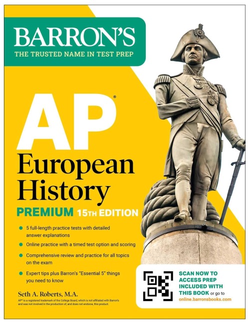 AP European History Premium, Fifteenth Edition: Prep Book with 5 Practice Tests + Comprehensive Review + Online Practice (2027) - Seth A Roberts