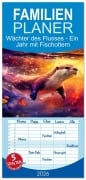 Cover-Bild zum Titel 'Familienplaner 2026 - Wächter des Flusses - Ein Jahr mit Fischottern mit 5 Spalten (Wandkalender, 21 x 45 cm) CALVENDO' von 'Simone Wunderlich'