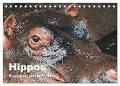 Hippos - Begegnungen in Afrika (Tischkalender 2024 DIN A5 quer), CALVENDO Monatskalender - Michael Herzog