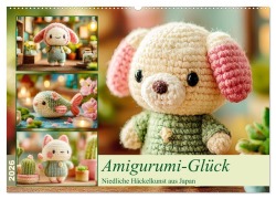 Cover-Bild zum Titel 'Amigurumi-Glück. Niedliche Häckelkunst aus Japan (Wandkalender 2026 DIN A2 quer), CALVENDO Monatskalender' von 'Rose Hurley'