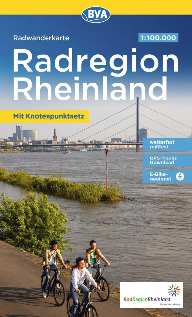 BVA Radwanderkarte RadRegion Rheinland die schönsten Radtouren mit Knotenpunkten 1:100.000 - 