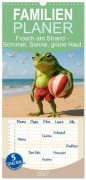 Cover-Bild zum Titel 'Familienplaner 2027 - Frosch am Strand - Sommer, Sonne, grüne Haut mit 5 Spalten (Wandkalender, 21 x 45 cm) CALVENDO' von 'Danny Elskamp'