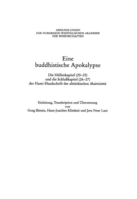 Eine Buddhistische Apokalypse - Shimin Geng