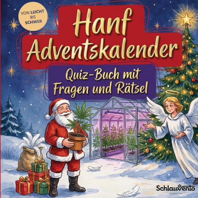 Hanf-Adventskalender: Quiz-Buch mit Fragen und Rätsel - Schlauvento Interactive