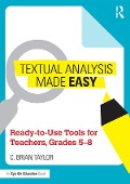 Cover-Bild zum Titel 'Textual Analysis Made Easy' von 'C. Brian Taylor'
