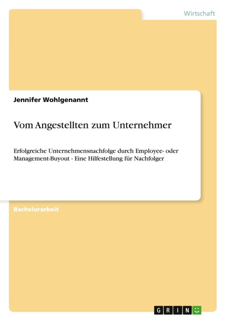 Vom Angestellten zum Unternehmer - Jennifer Wohlgenannt