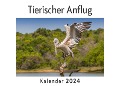Tierischer Anflug (Wandkalender 2024, Kalender DIN A4 quer, Monatskalender im Querformat mit Kalendarium, Das perfekte Geschenk) - Anna Müller