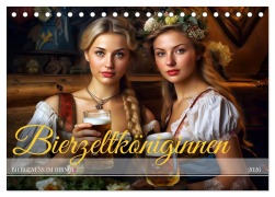Cover-Bild zum Titel 'Bierzeltköniginnen - Biergenuss im Dirndl (Tischkalender 2026 DIN A5 quer), CALVENDO Monatskalender' von 'Anja Frost'