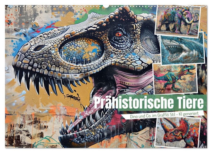 Prähistorische Tiere (Wandkalender 2026 DIN A2 quer), CALVENDO Monatskalender - Cathrin Illgen