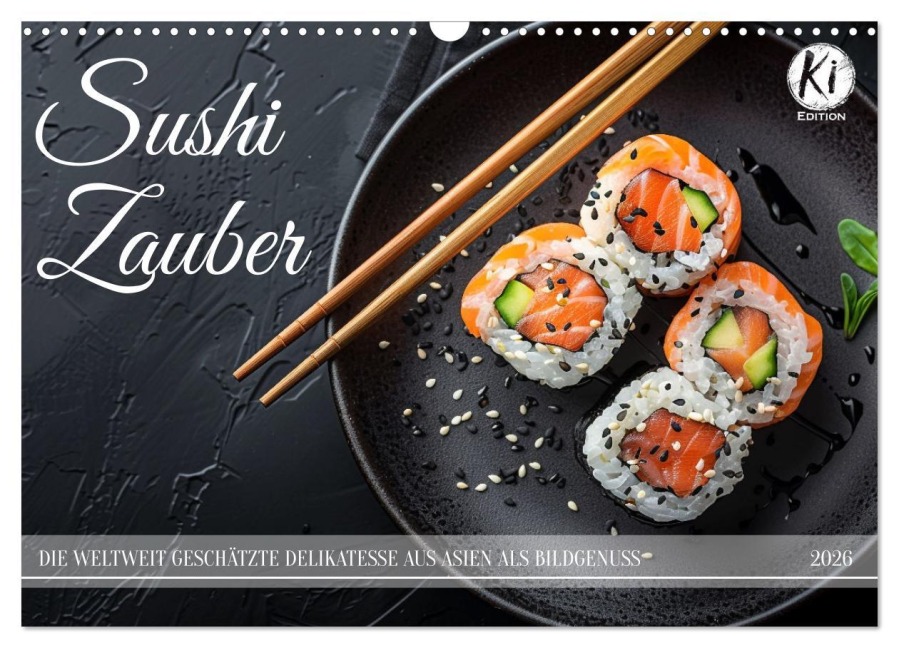 Sushi Zauber (Wandkalender 2026 DIN A3 quer), CALVENDO Monatskalender - Kerstin Waurick