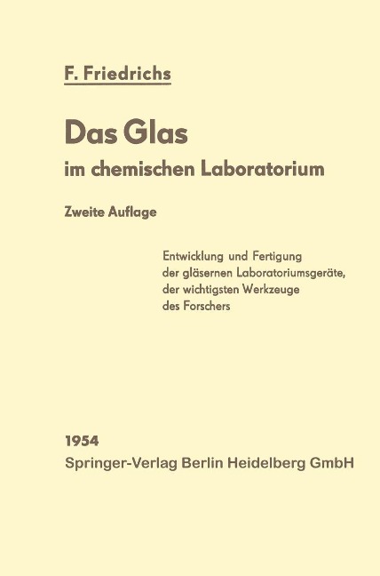 Das Glas im chemischen Laboratorium - Fritz Friedrichs