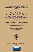 Chemische Spektralanalyse - Wolfgang Seith, Konrad Ruthardt