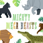 Cover-Bild zum Titel 'Mighty Mega Beasts' von 'Clever Publishing'