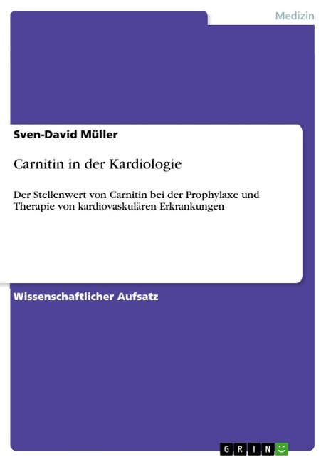 Carnitin in der Kardiologie - Sven-David Müller
