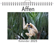 Cover-Bild zum Titel 'Affen - (Wandkalender 2025, Kalender DIN A4 quer, Monatskalender im Querformat mit Kalendarium, das perfekte Geschenk)' von 'Laura Schwarz'