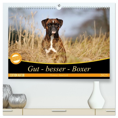 Gut - besser - Boxer (hochwertiger Premium Wandkalender 2025 DIN A2 quer), Kunstdruck in Hochglanz - Yvonne Janetzek