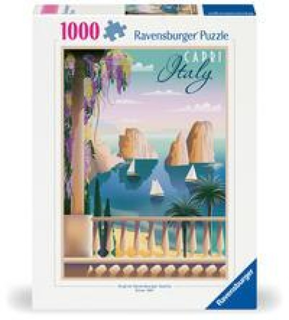 Erwachsenenpuzzle 1000 Teile - Postkarte aus Capri - 