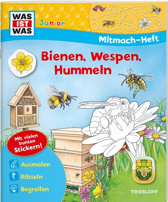 WAS IST WAS Junior Mitmach-Heft Bienen, Wespen, Hummeln - 