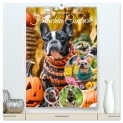 Cover-Bild zum Titel 'Frenchie Couture - Französische Bulldoggen in Strick-Chic (hochwertiger Premium Wandkalender 2026 DIN A2 hoch), Kunstdruck in Hochglanz' von 'Anja Frost'