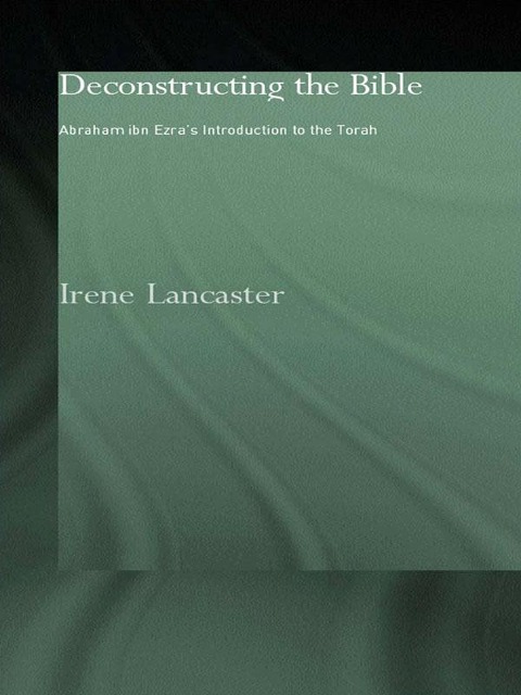 Deconstructing the Bible - Irene Lancaster