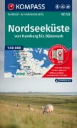 Cover-Bild zum Titel 'KOMPASS Wanderkarten-Set 723 Nordseeküste von Hamburg bis Dänemark (2 Karten) 1:50.000' von ''