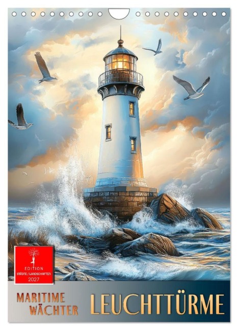 Maritime Wächter - Leuchttürme (Wandkalender 2027 DIN A4 hoch), CALVENDO Monatskalender - Peter Roder