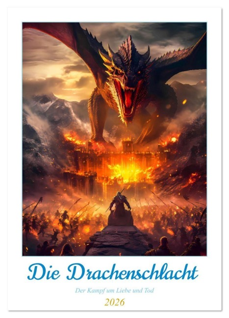 Die Drachenschlacht (Wandkalender 2026 DIN A3 hoch), CALVENDO Monatskalender - Steffen Gierok-Latniak