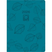 Cover-Bild zum Titel 'Taschenkalender türkis 2026 - Bürokalender 10,2x14,2 - 1 Tag auf 1 Seite - robuster Kartoneinband - Stundeneinteilung 7-19 Uhr - Blauer Engel - 610-0721' von ''