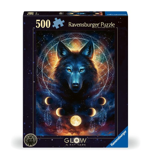Erwachsenenpuzzle 500 Teile - Leuchtender Wolf - 